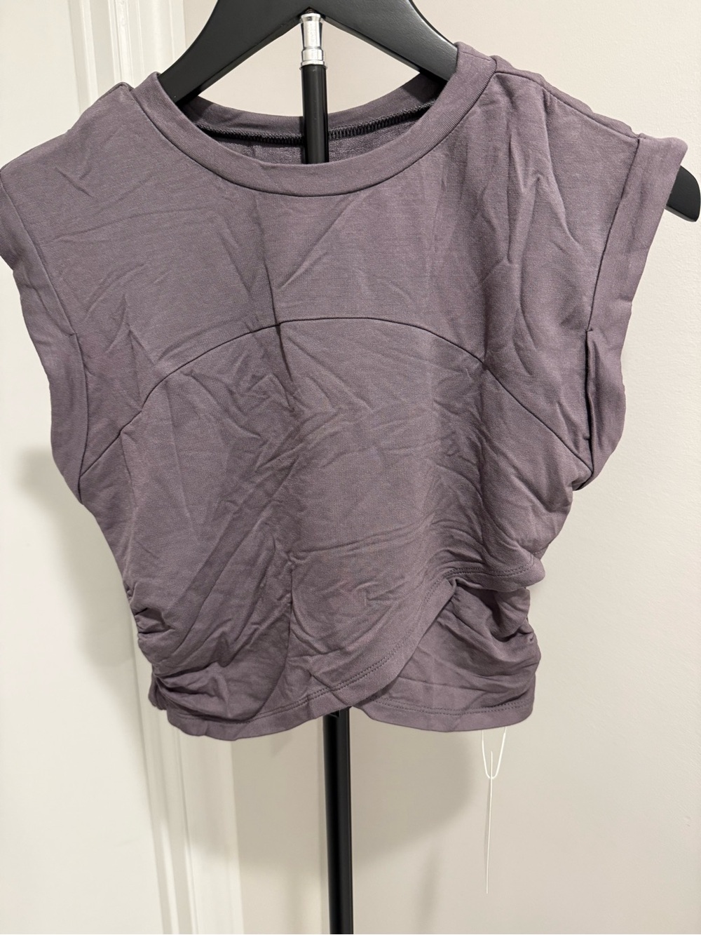 HALARA Dusty Mauve Ruched Crop Tank